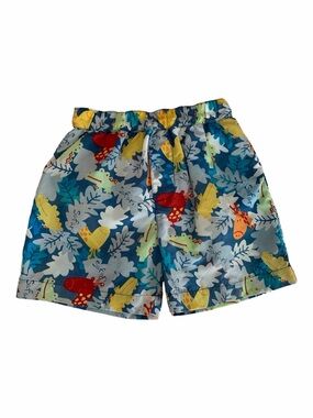 Samara Safari Swim Trunks Boys Size 18M Blue Yellow Bathing Suit Liner Giraffe